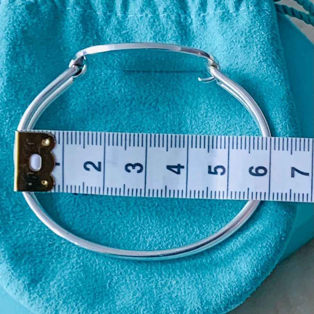 Tiffany & Co. Silver Round ID Cuff Bracelet with Tiffany Blue Box - Picture 9 of 12